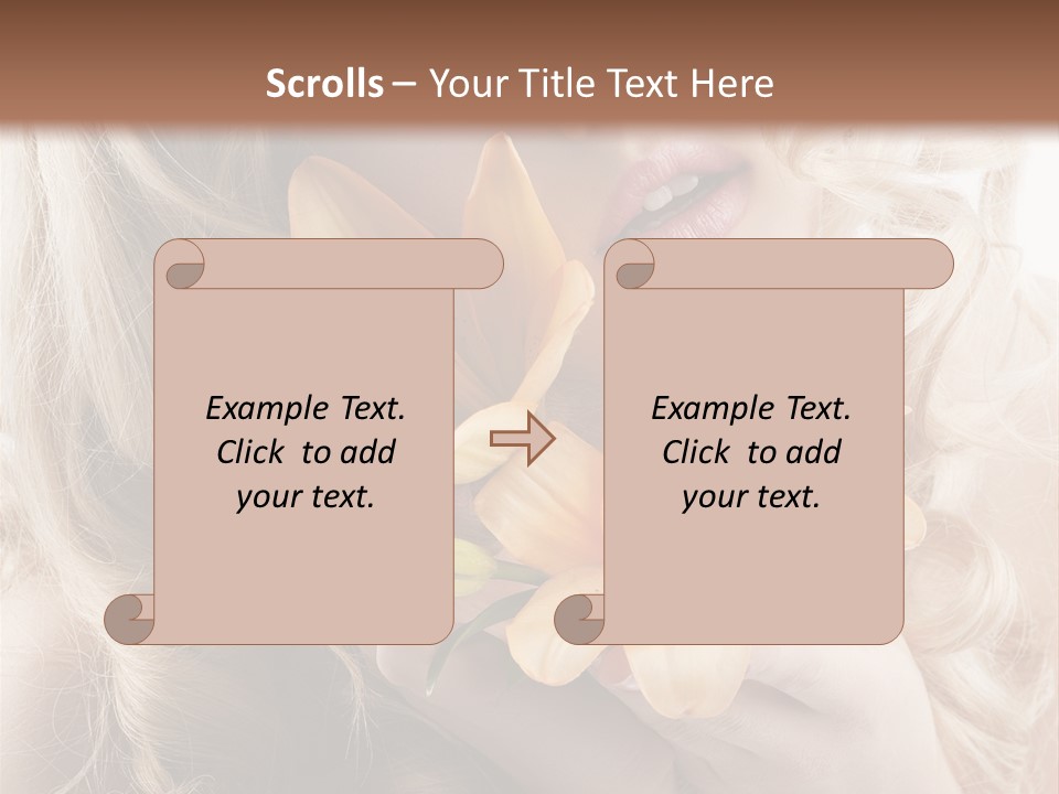 Beautiful Portrait Isolated PowerPoint Template