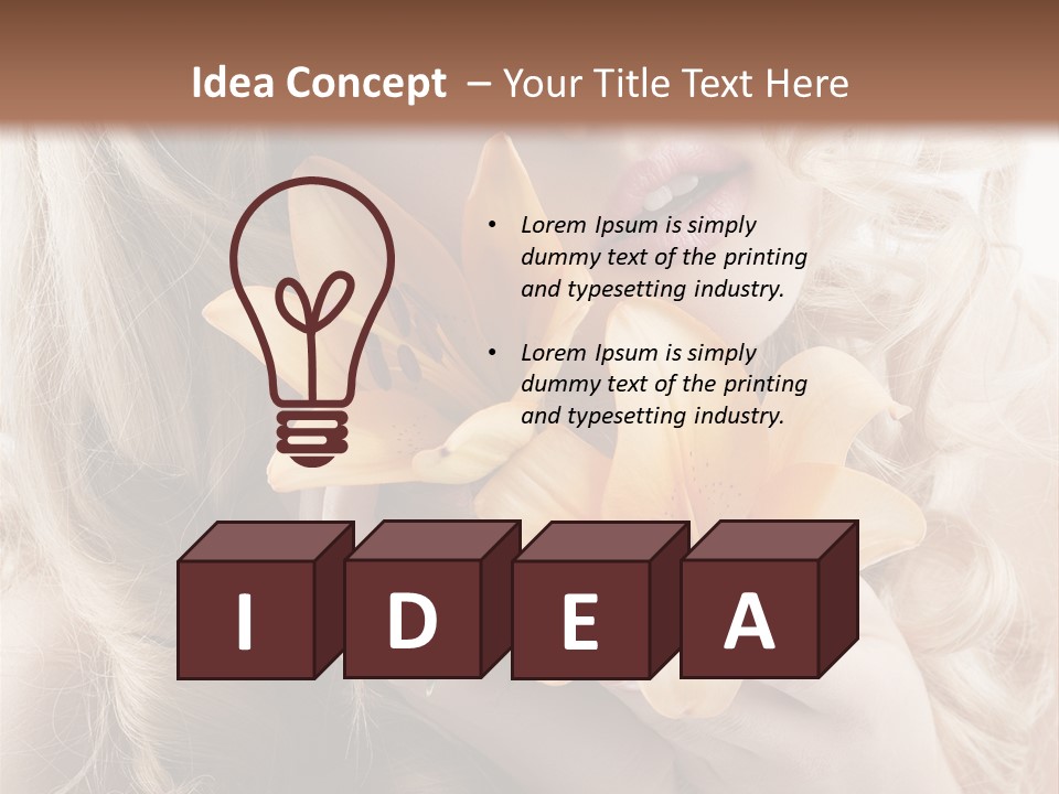 Beautiful Portrait Isolated PowerPoint Template