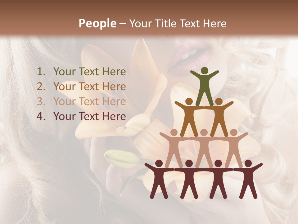 Beautiful Portrait Isolated PowerPoint Template