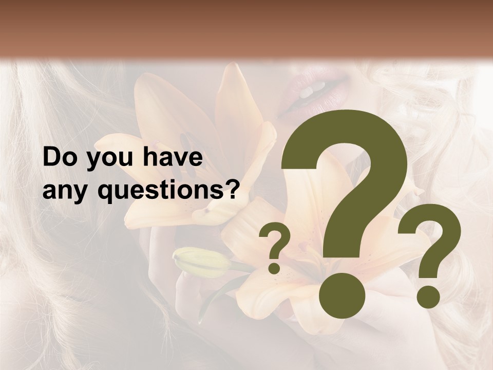 Beautiful Portrait Isolated PowerPoint Template