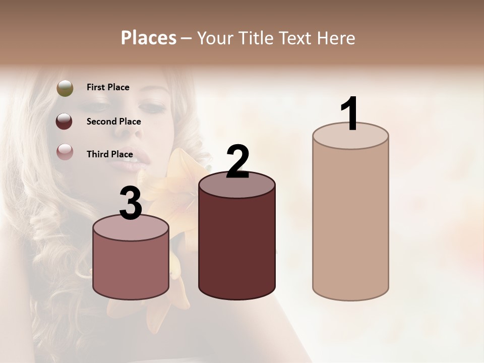 Health Cute Lady PowerPoint Template