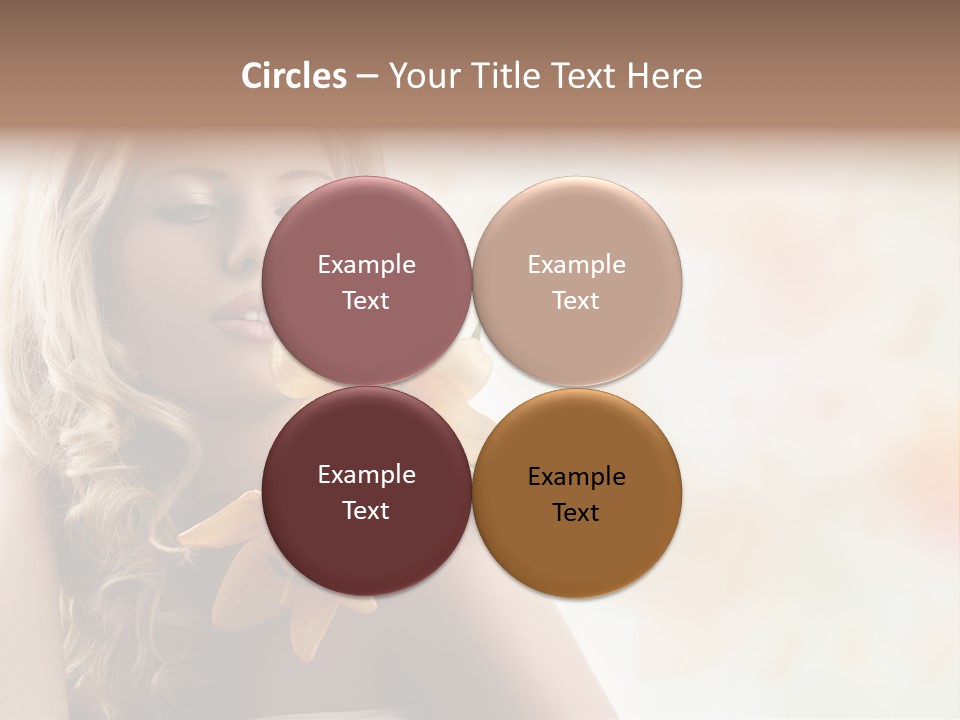 Health Cute Lady PowerPoint Template