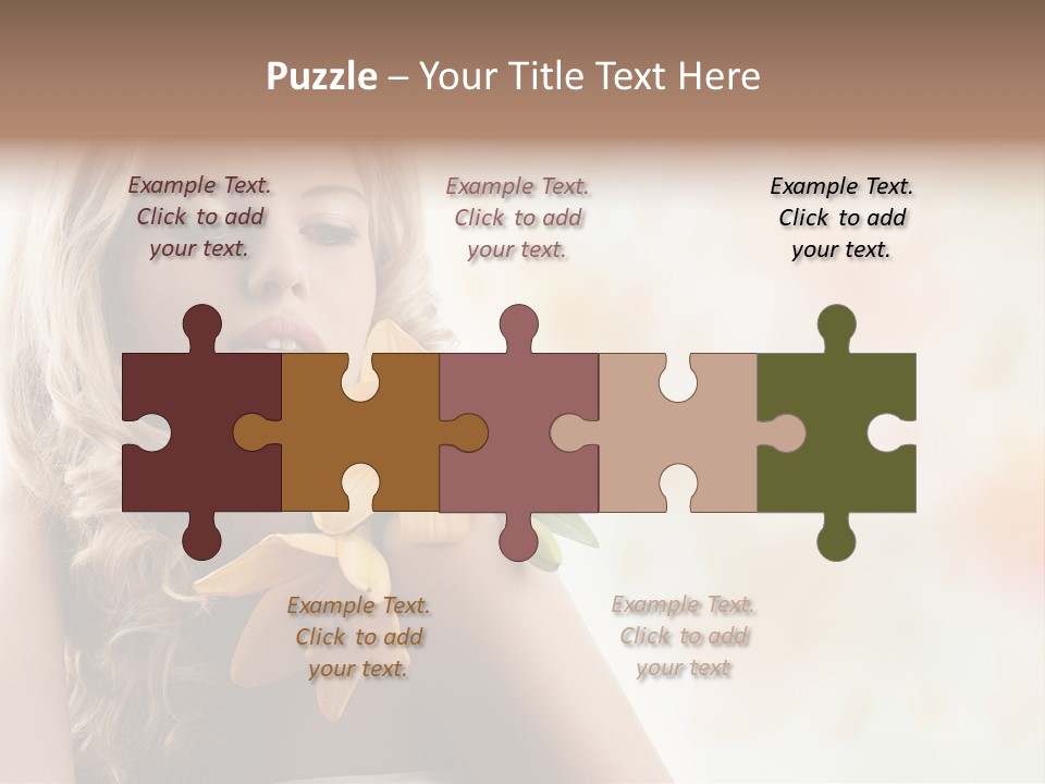 Health Cute Lady PowerPoint Template