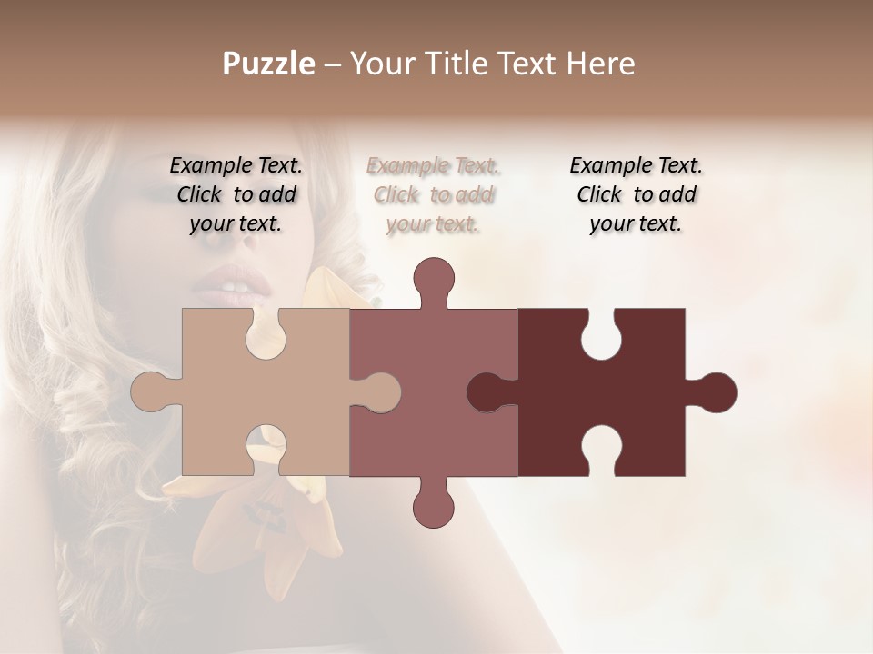 Health Cute Lady PowerPoint Template