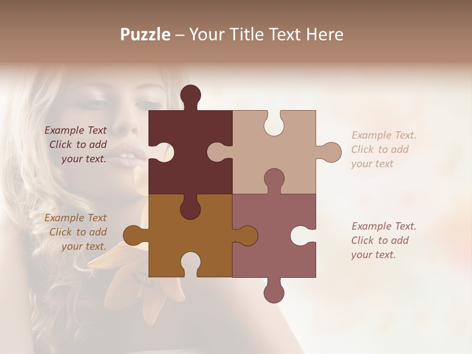 Health Cute Lady PowerPoint Template