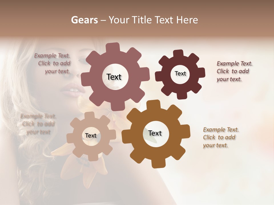 Health Cute Lady PowerPoint Template