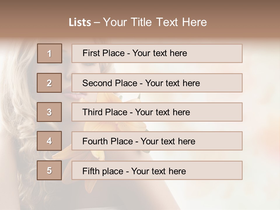 Health Cute Lady PowerPoint Template