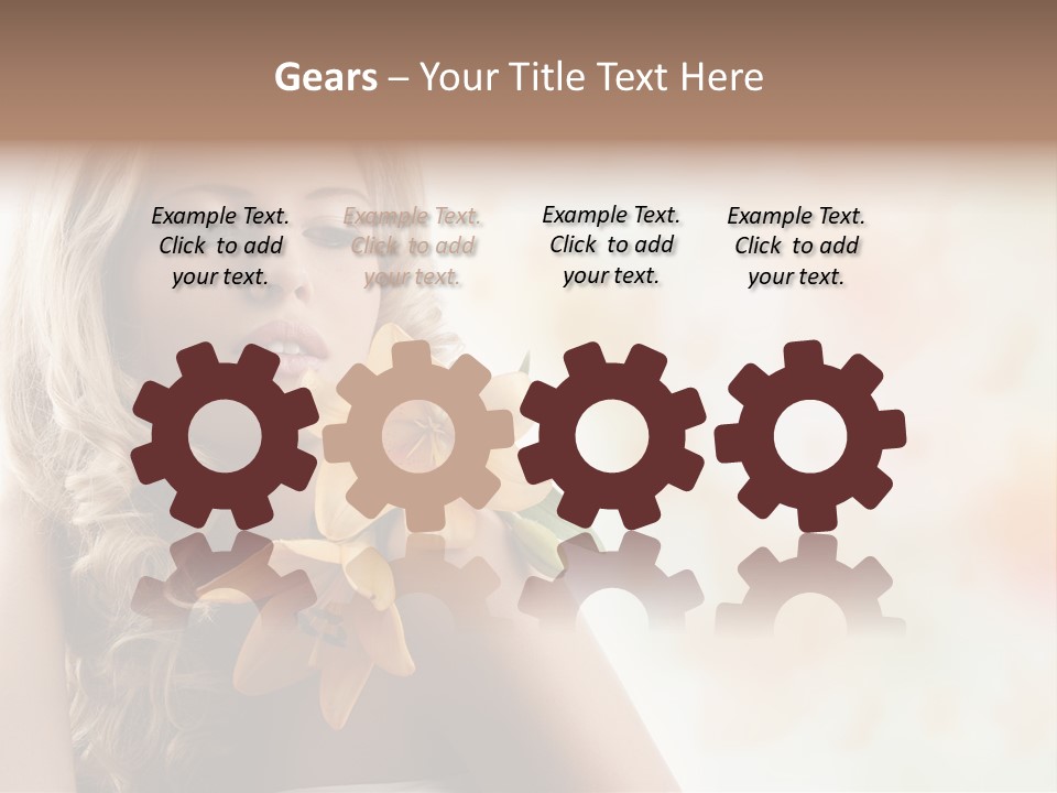 Health Cute Lady PowerPoint Template