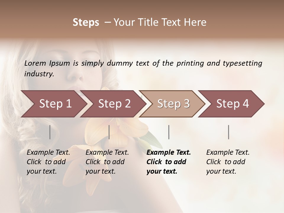 Health Cute Lady PowerPoint Template