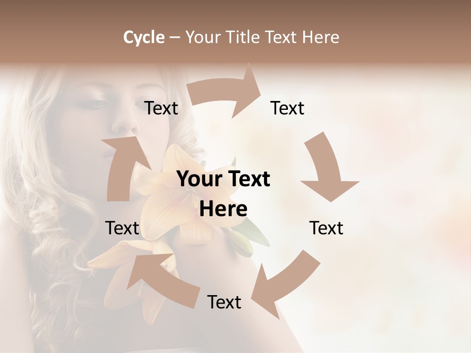 Health Cute Lady PowerPoint Template