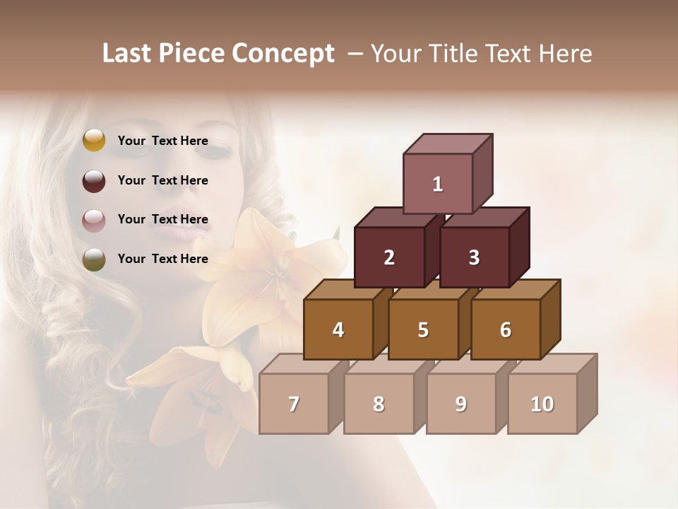 Health Cute Lady PowerPoint Template