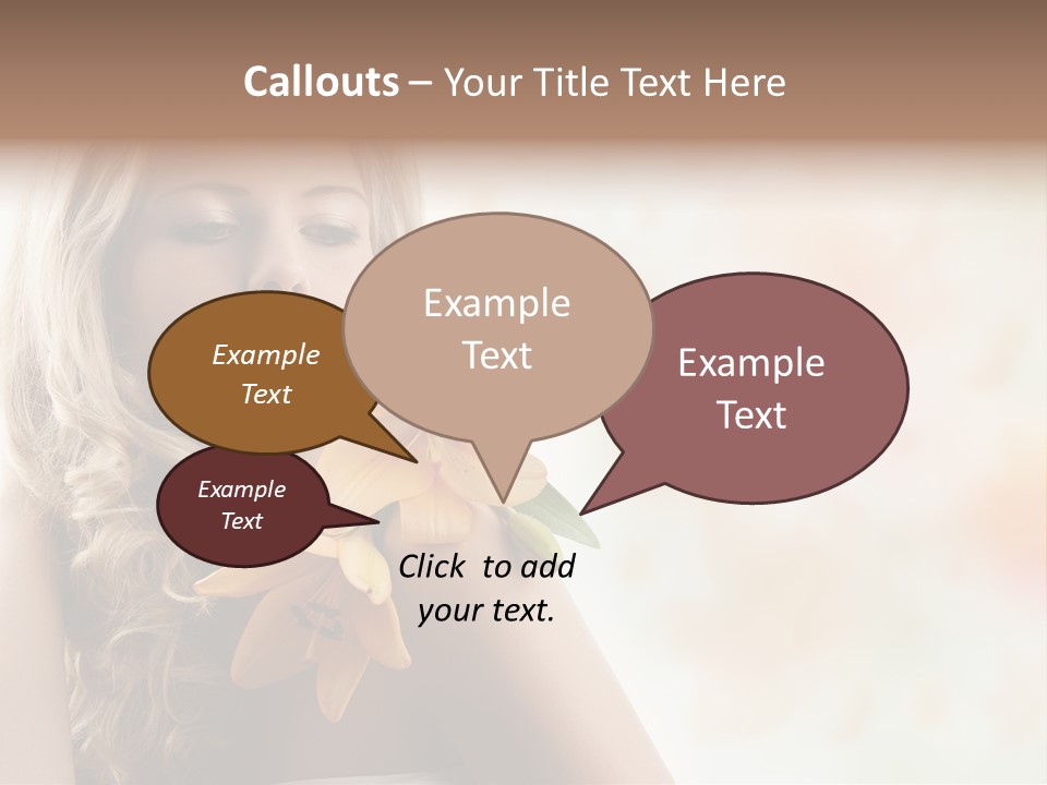 Health Cute Lady PowerPoint Template