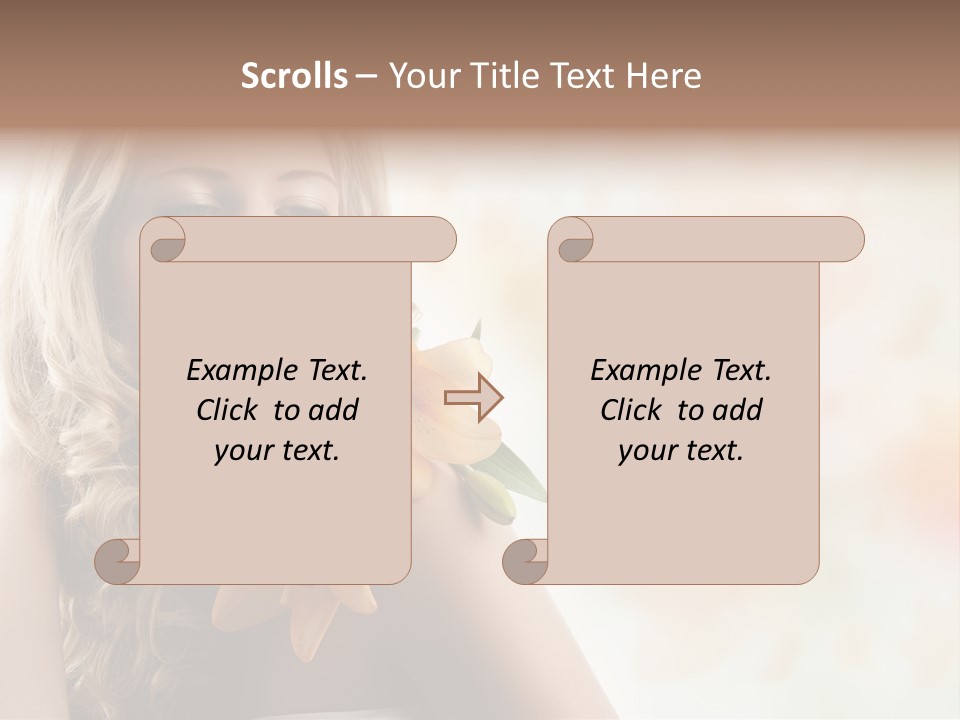 Health Cute Lady PowerPoint Template
