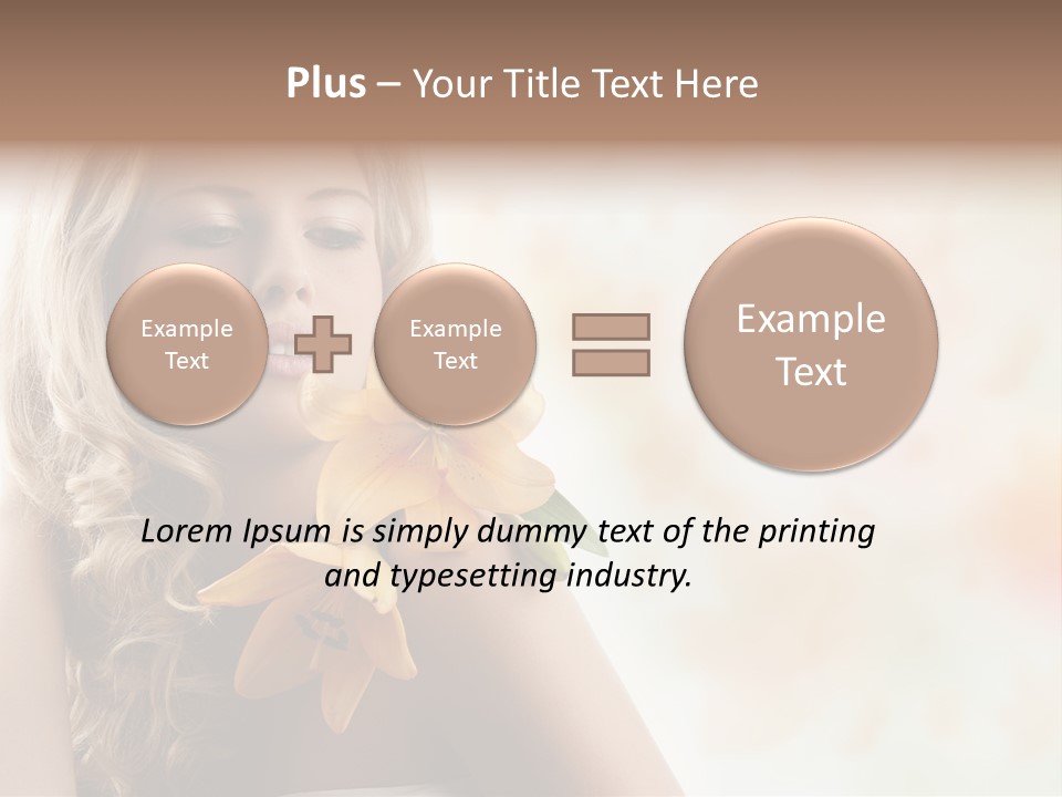 Health Cute Lady PowerPoint Template