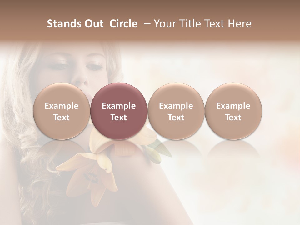 Health Cute Lady PowerPoint Template