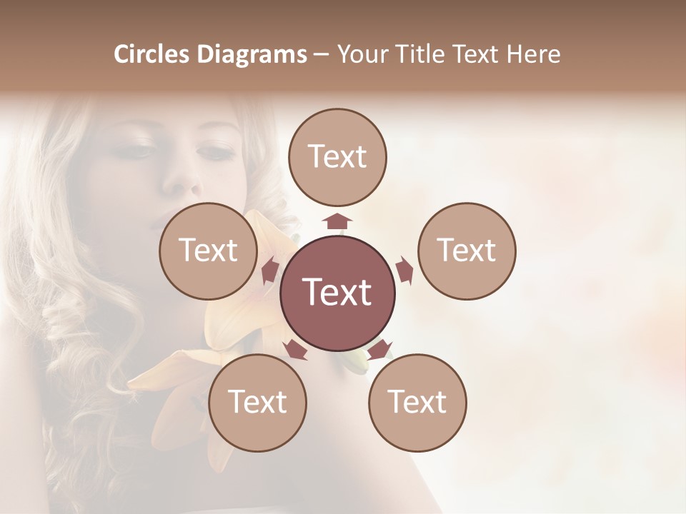 Health Cute Lady PowerPoint Template