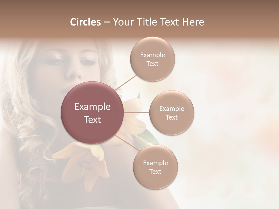 Health Cute Lady PowerPoint Template