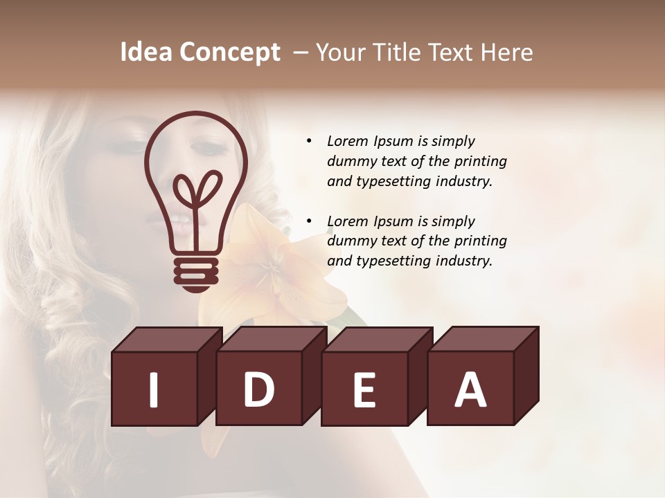 Health Cute Lady PowerPoint Template