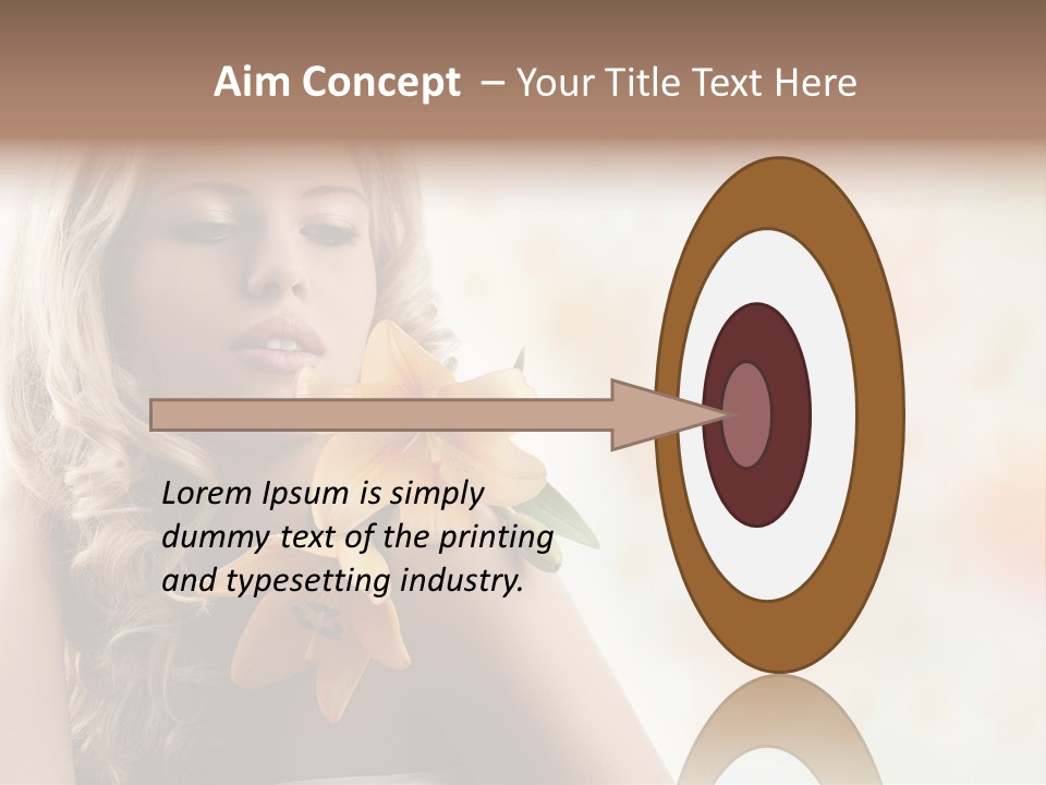 Health Cute Lady PowerPoint Template