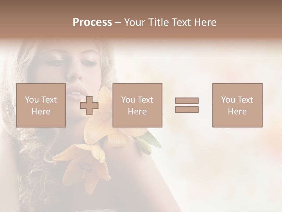 Health Cute Lady PowerPoint Template