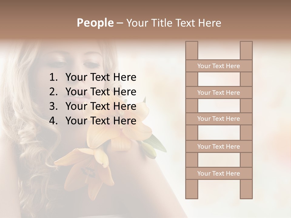 Health Cute Lady PowerPoint Template