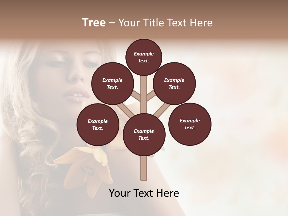 Health Cute Lady PowerPoint Template