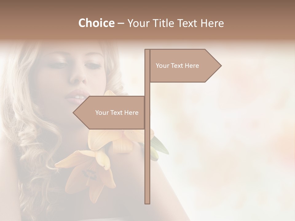 Health Cute Lady PowerPoint Template