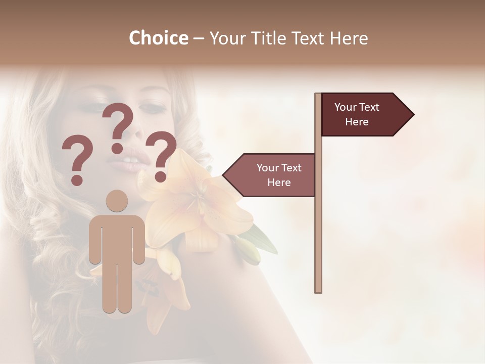 Health Cute Lady PowerPoint Template