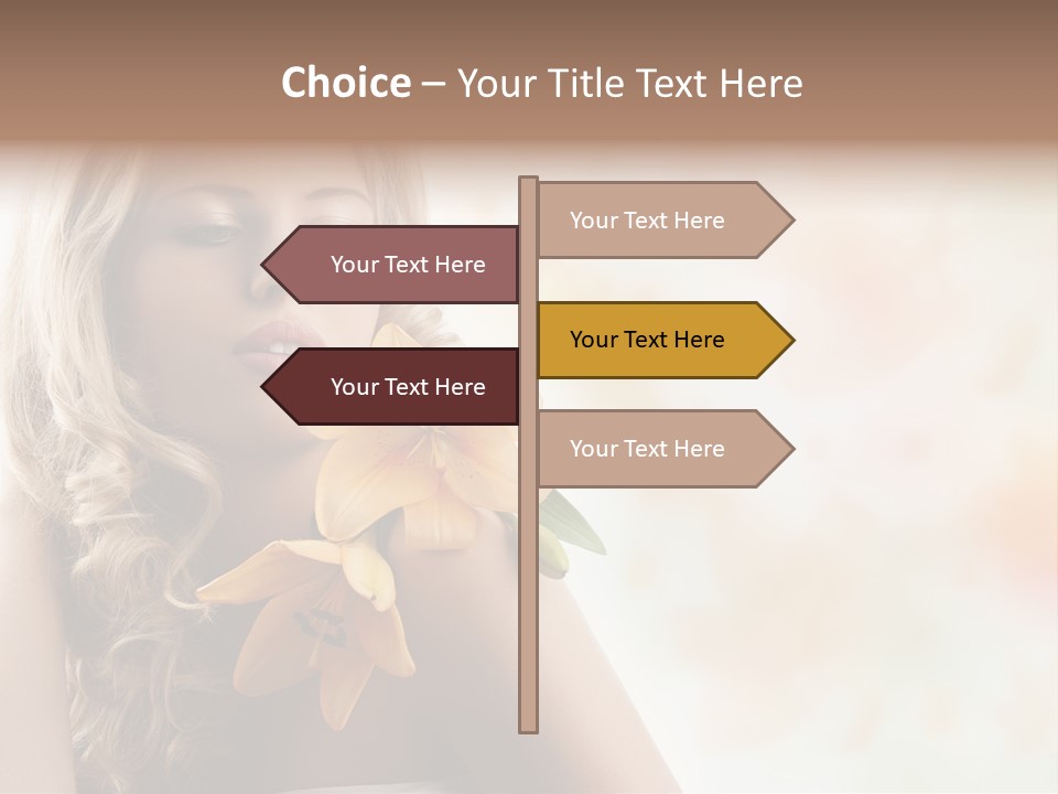 Health Cute Lady PowerPoint Template