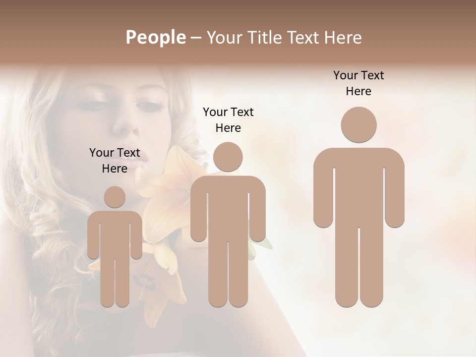 Health Cute Lady PowerPoint Template