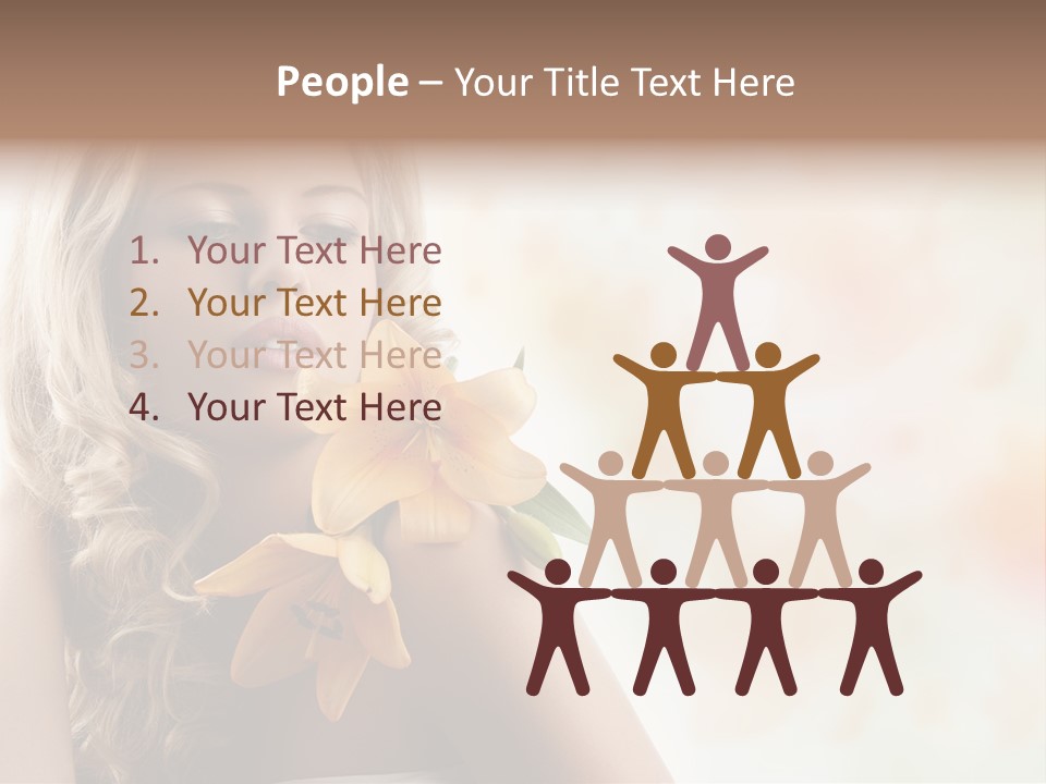 Health Cute Lady PowerPoint Template