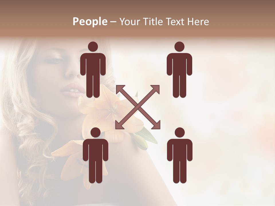 Health Cute Lady PowerPoint Template