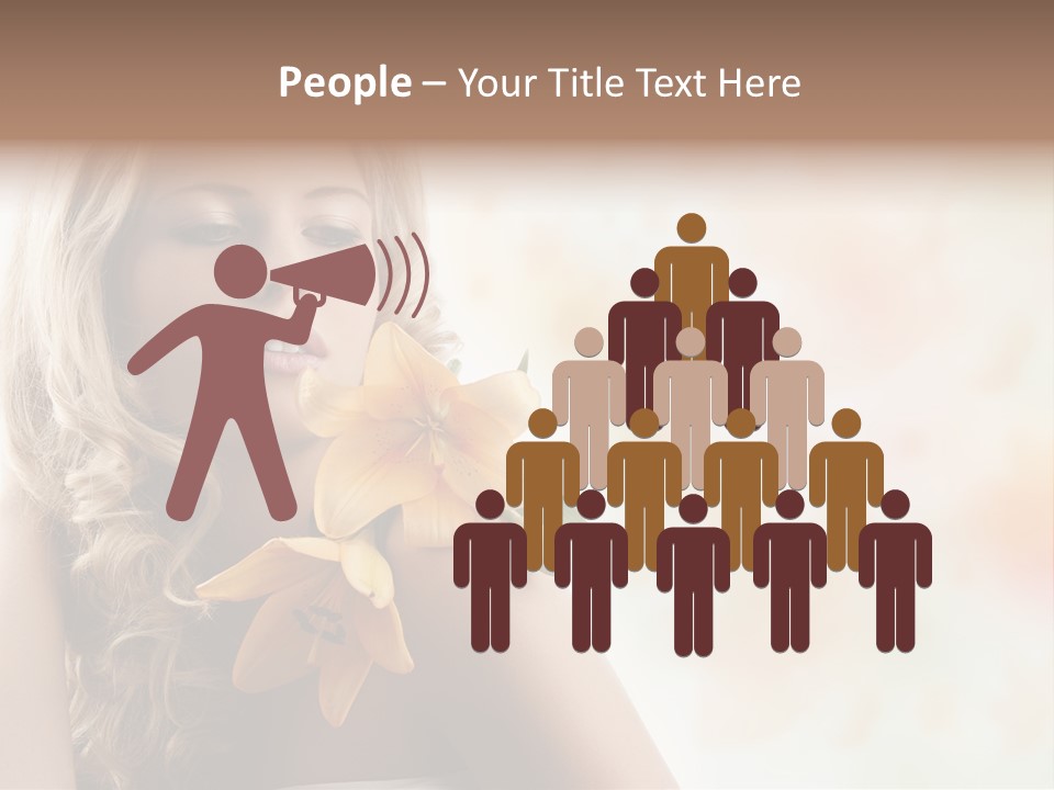 Health Cute Lady PowerPoint Template