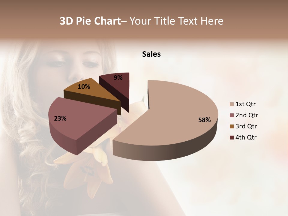 Health Cute Lady PowerPoint Template