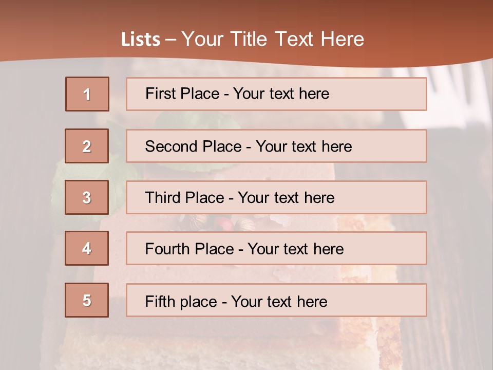 Snack Appetizer Finger Food PowerPoint Template