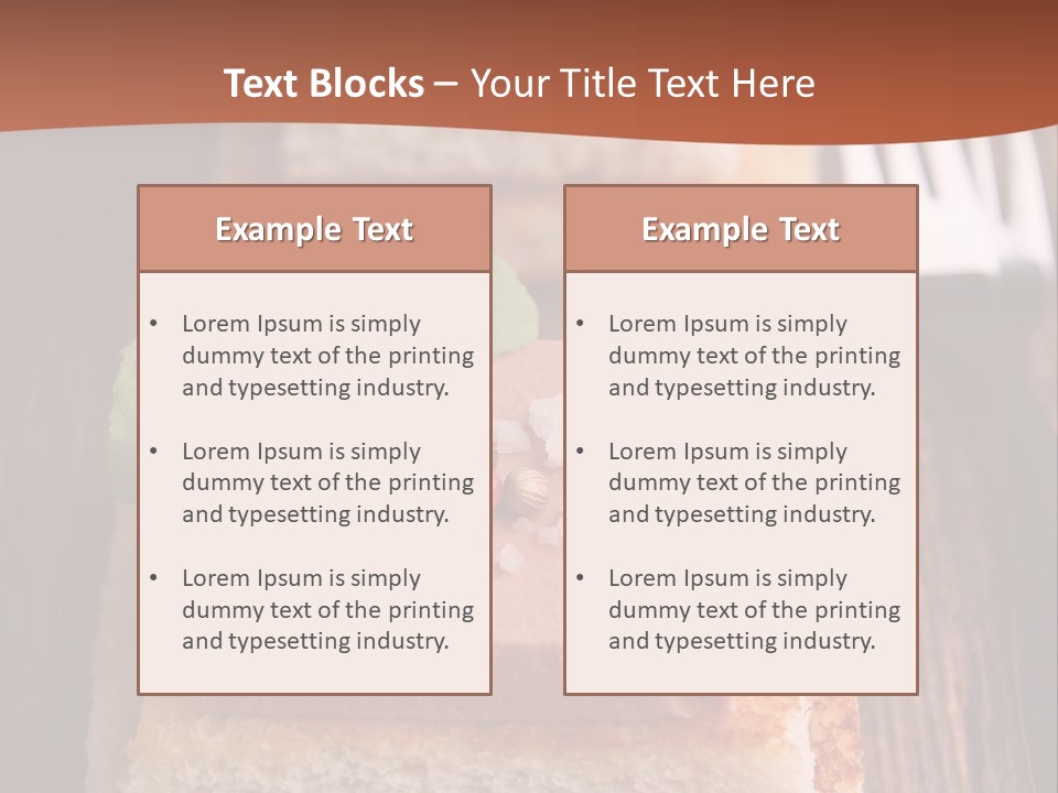 Snack Appetizer Finger Food PowerPoint Template