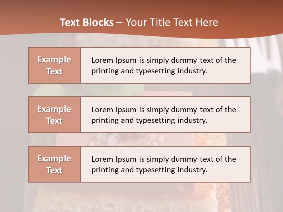 Snack Appetizer Finger Food PowerPoint Template