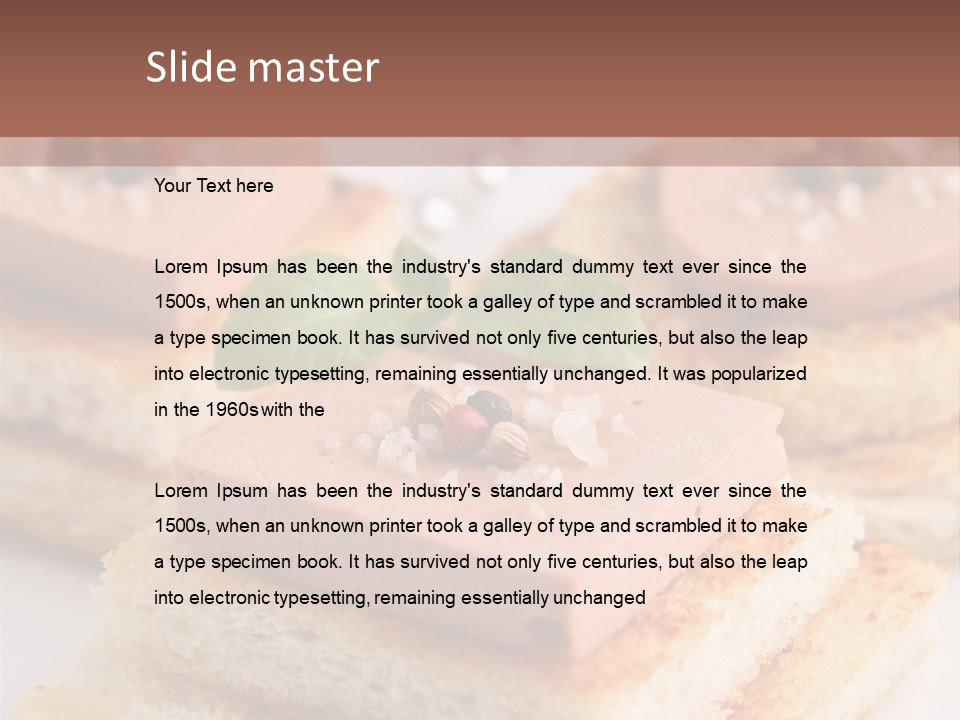 Food Fingerfood Gastronomy PowerPoint Template