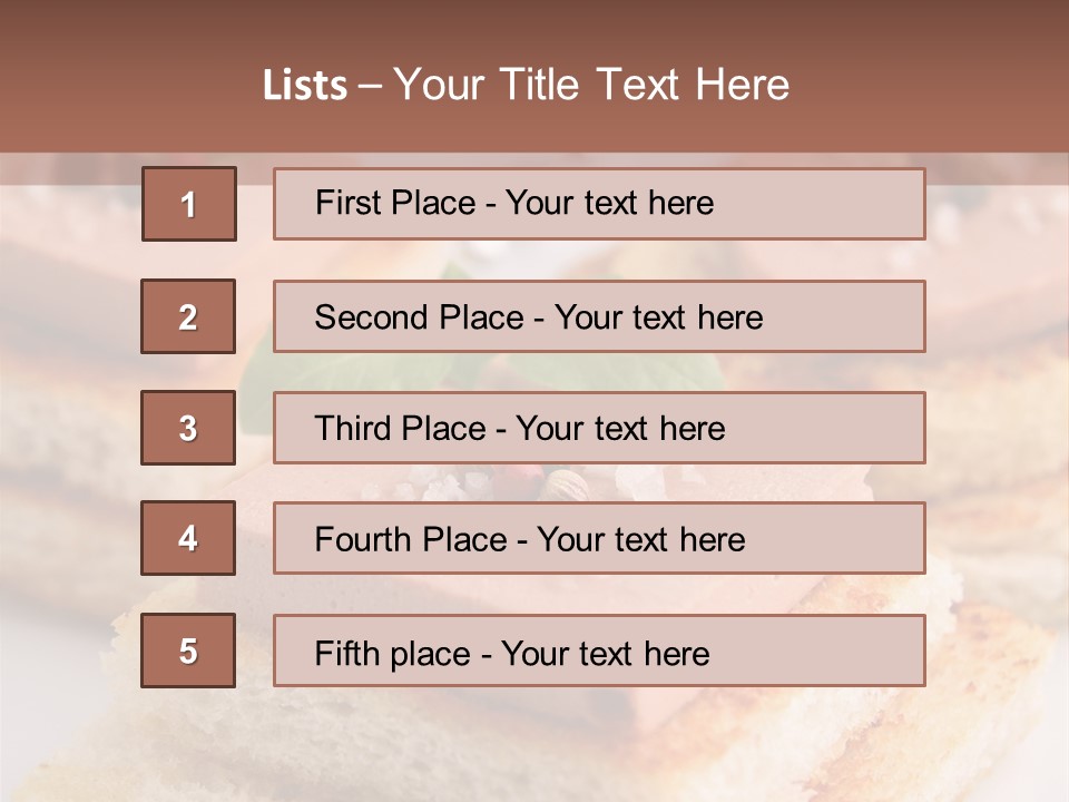 Food Fingerfood Gastronomy PowerPoint Template