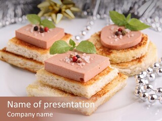 Buffet Christmas Restaurant PowerPoint Template