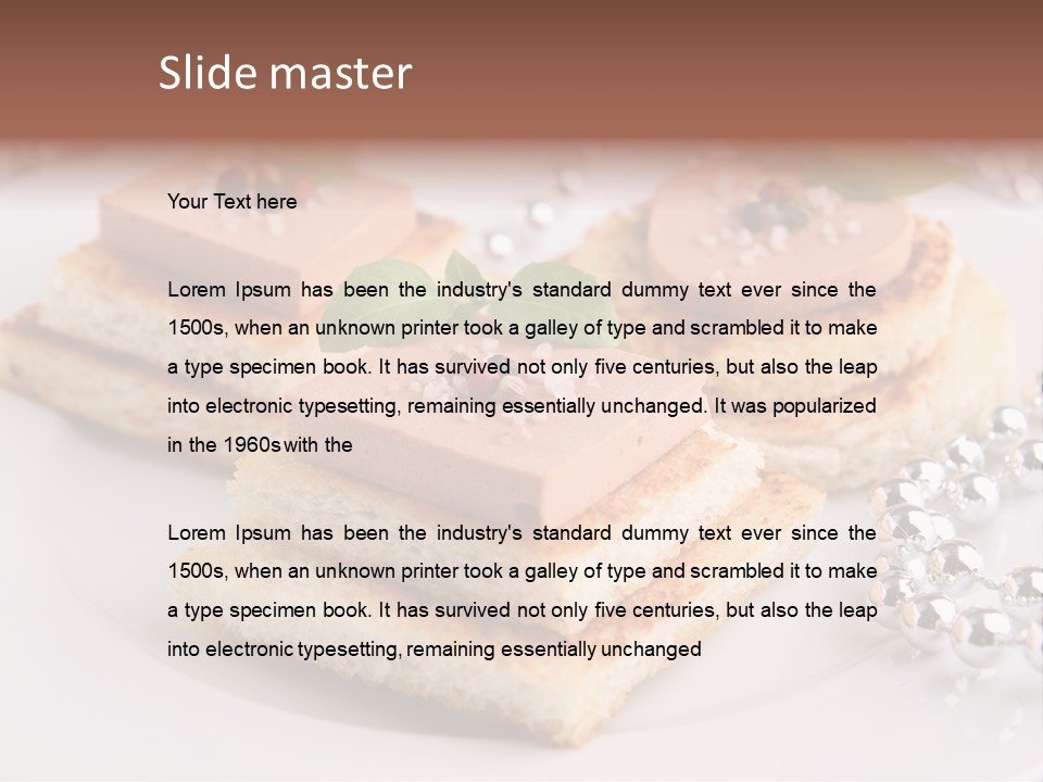 Buffet Christmas Restaurant PowerPoint Template