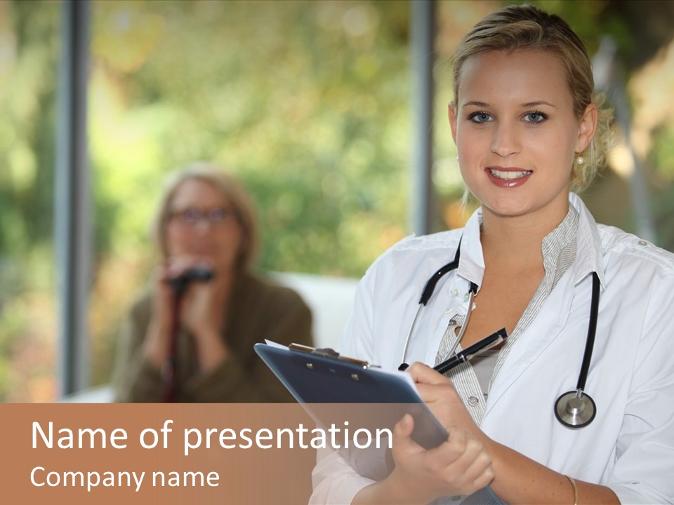 Stethoscope Giving Need PowerPoint Template