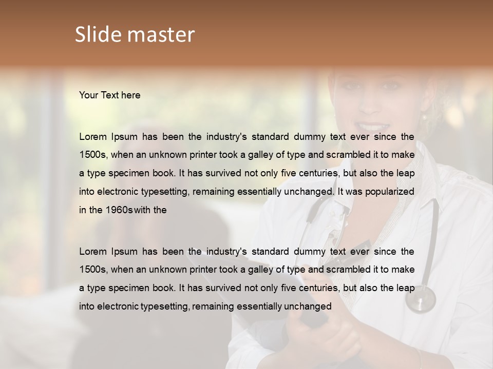 Stethoscope Giving Need PowerPoint Template