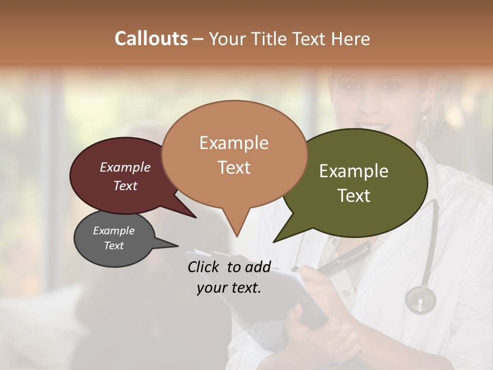 Stethoscope Giving Need PowerPoint Template