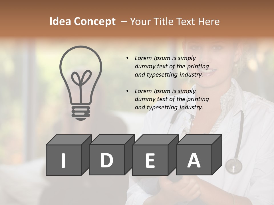 Stethoscope Giving Need PowerPoint Template