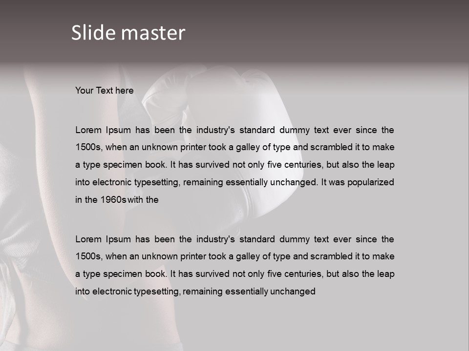 Adult Strength Competitive Sport PowerPoint Template