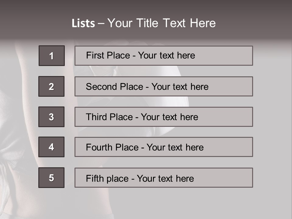 Adult Strength Competitive Sport PowerPoint Template