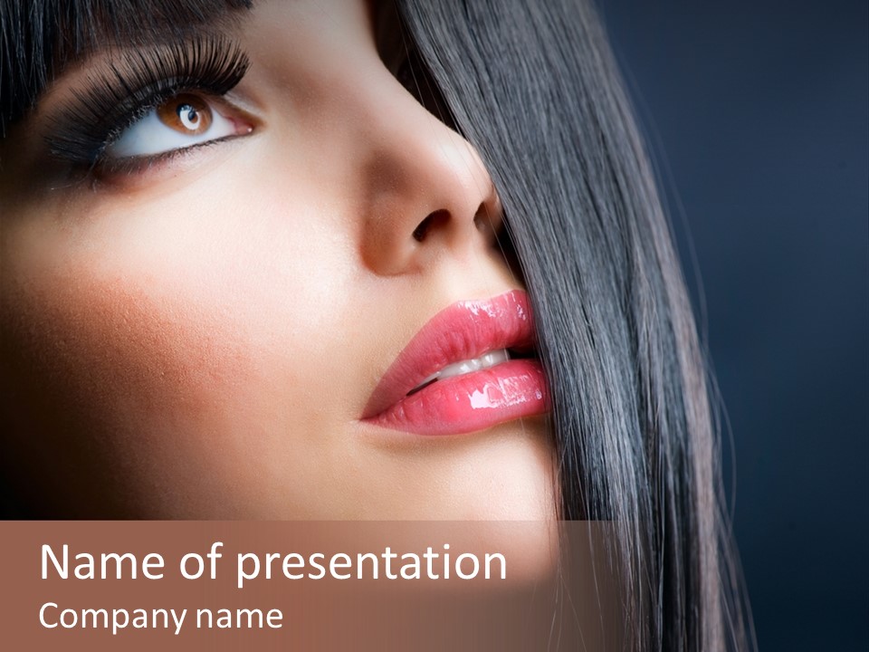 Styling Brunette Hair PowerPoint Template