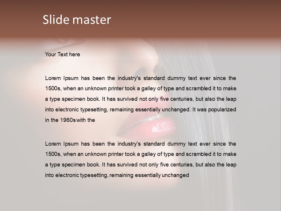 Styling Brunette Hair PowerPoint Template