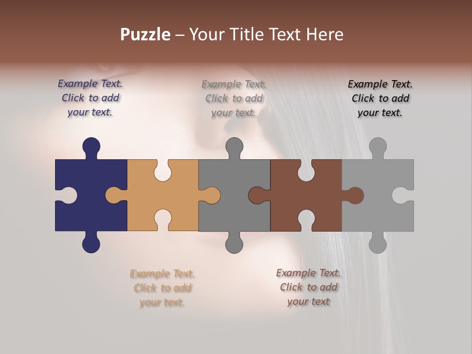 Styling Brunette Hair PowerPoint Template